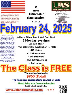 Citizenship Class Session 2, Day 1, poster