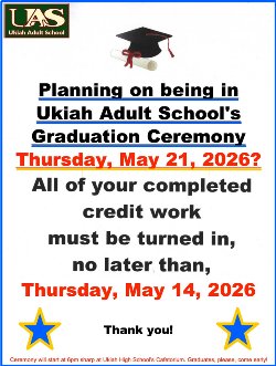 Graduation cEremony credit based work deadline poster.